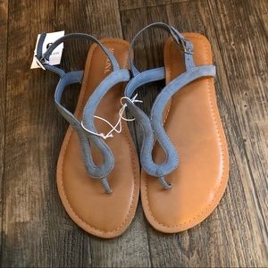 Blue Toe Sandals